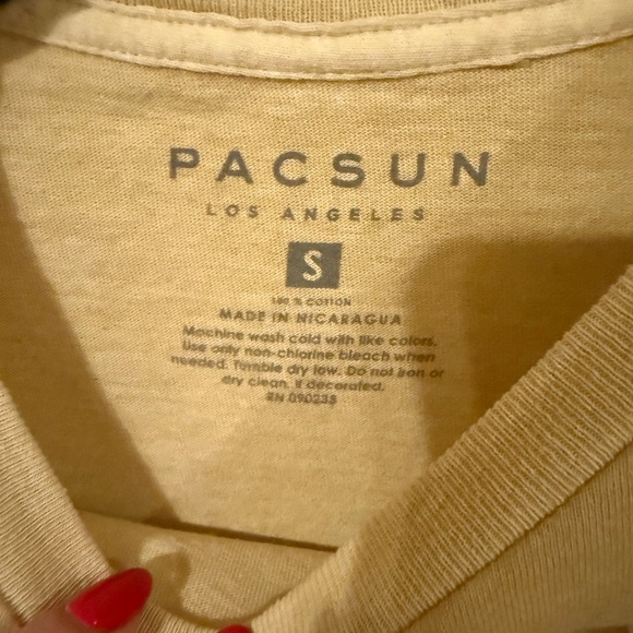 PacSun Tan Cropped Graphic T-Shirt - Picture 3 of 5